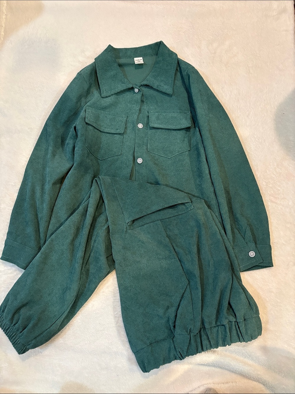 SHEIN Teal Green Kids Matching Set